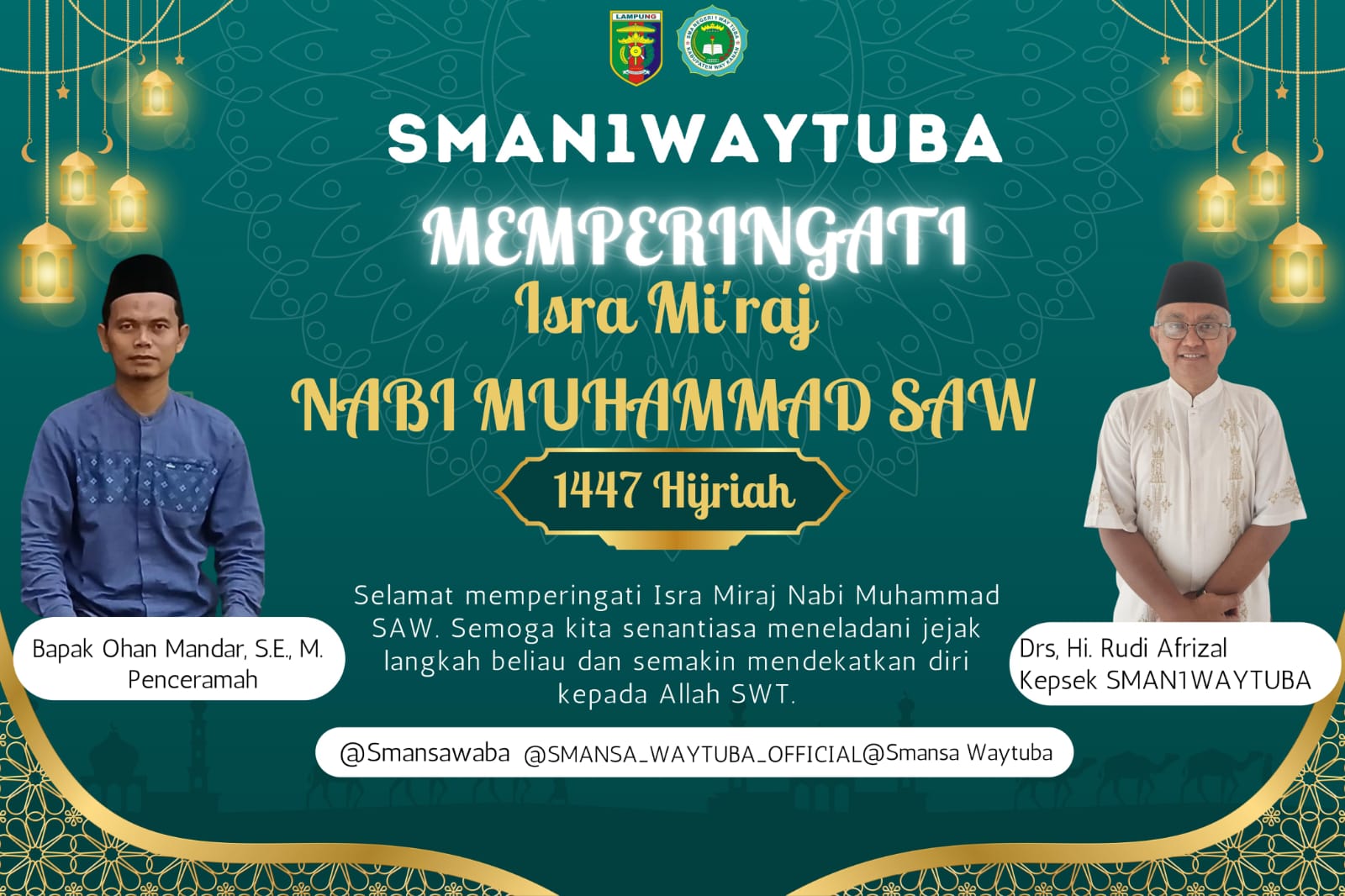Kegiatan Isra Mikraj SMAN 1 Way Tuba 1447 H